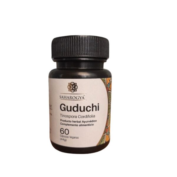 Una botella de Guduchi.
